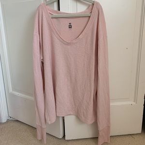 Free People Pink Loungewear Shirt
